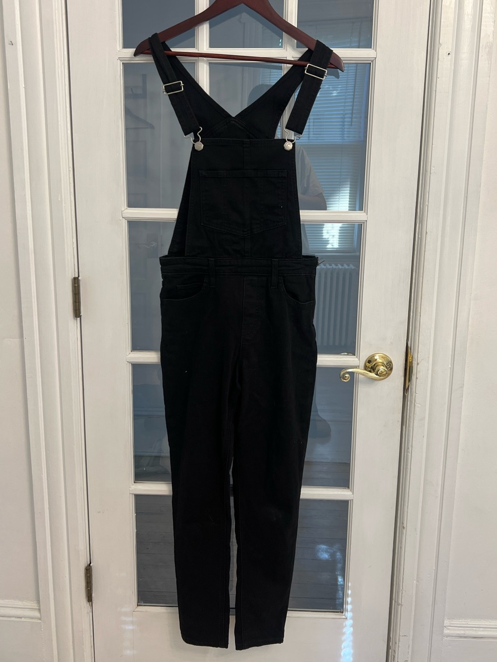 LEVI STRAUSS Women's Black Denim Jean Overalls Size 28